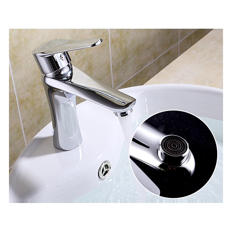 Silver Faucet Copper Chrome plating hot and cold faucet